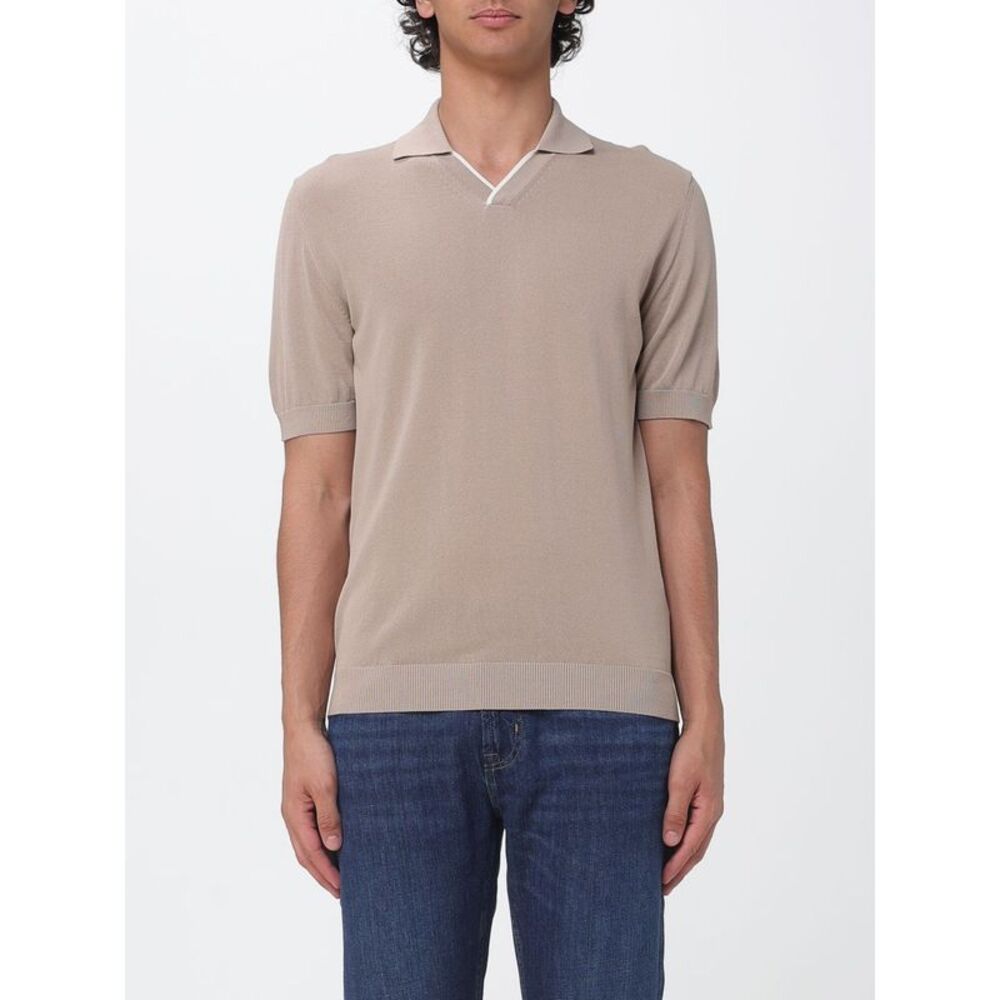 Zanone Polo Shirt Men Beige
